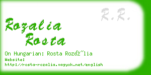 rozalia rosta business card